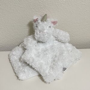 OOBles White Unicorn Rattle Security Blanket Lovey Lovie Blankie